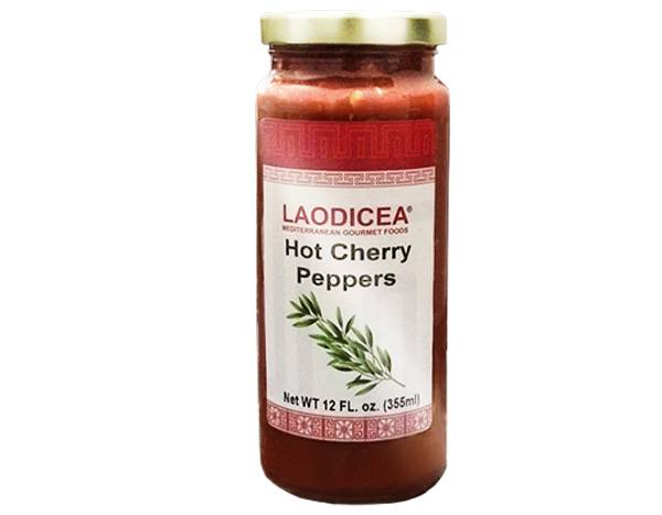 LAODICEA Ground Hot Cherry Peppers, 12 oz.