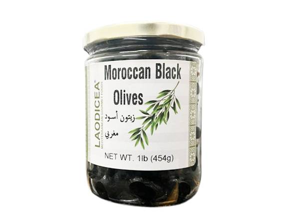 Laodicea Moroccan Black Olives, 454g
