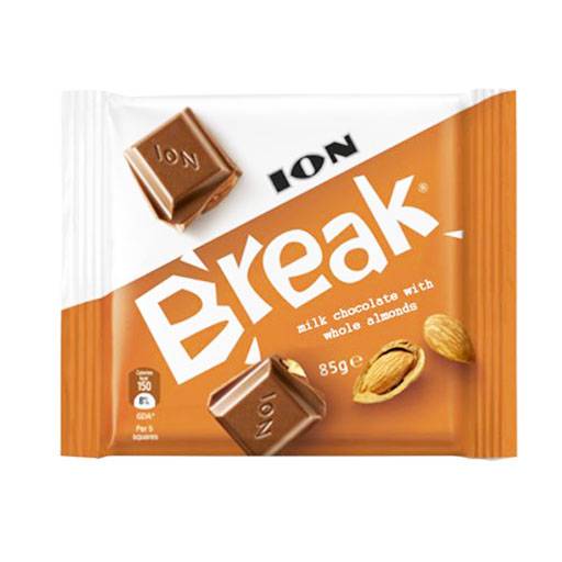 ION Break Milk Chocolate with Almonds, 85g.