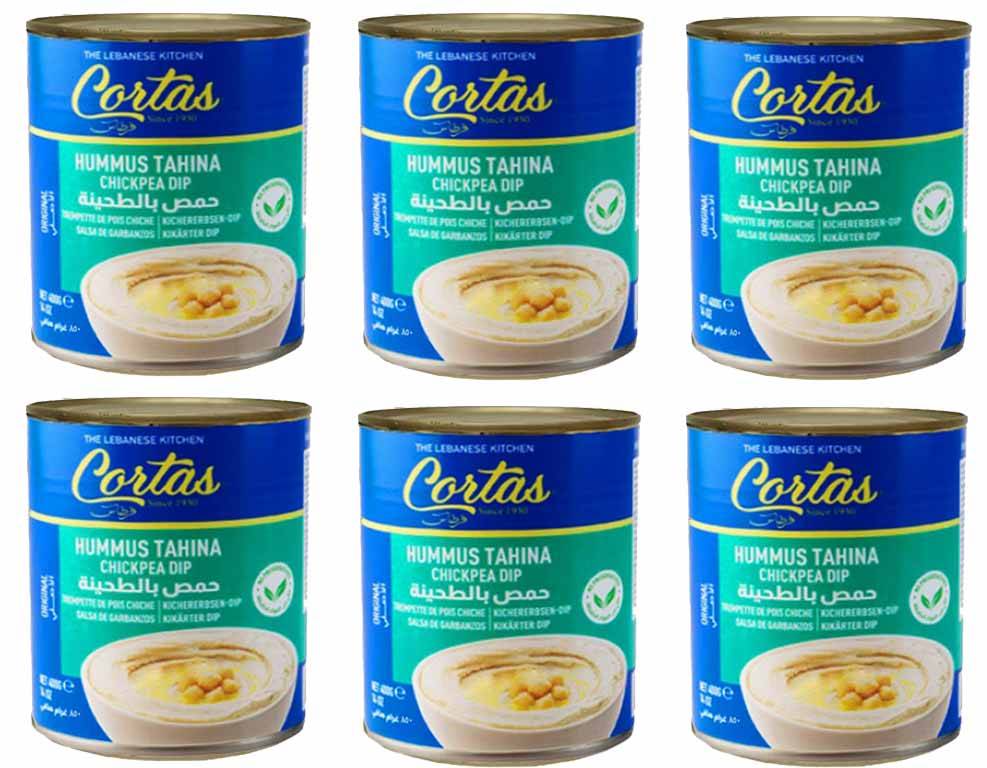 CORTAS Hummos Tahina Chick Pea Dip - 6 Cans