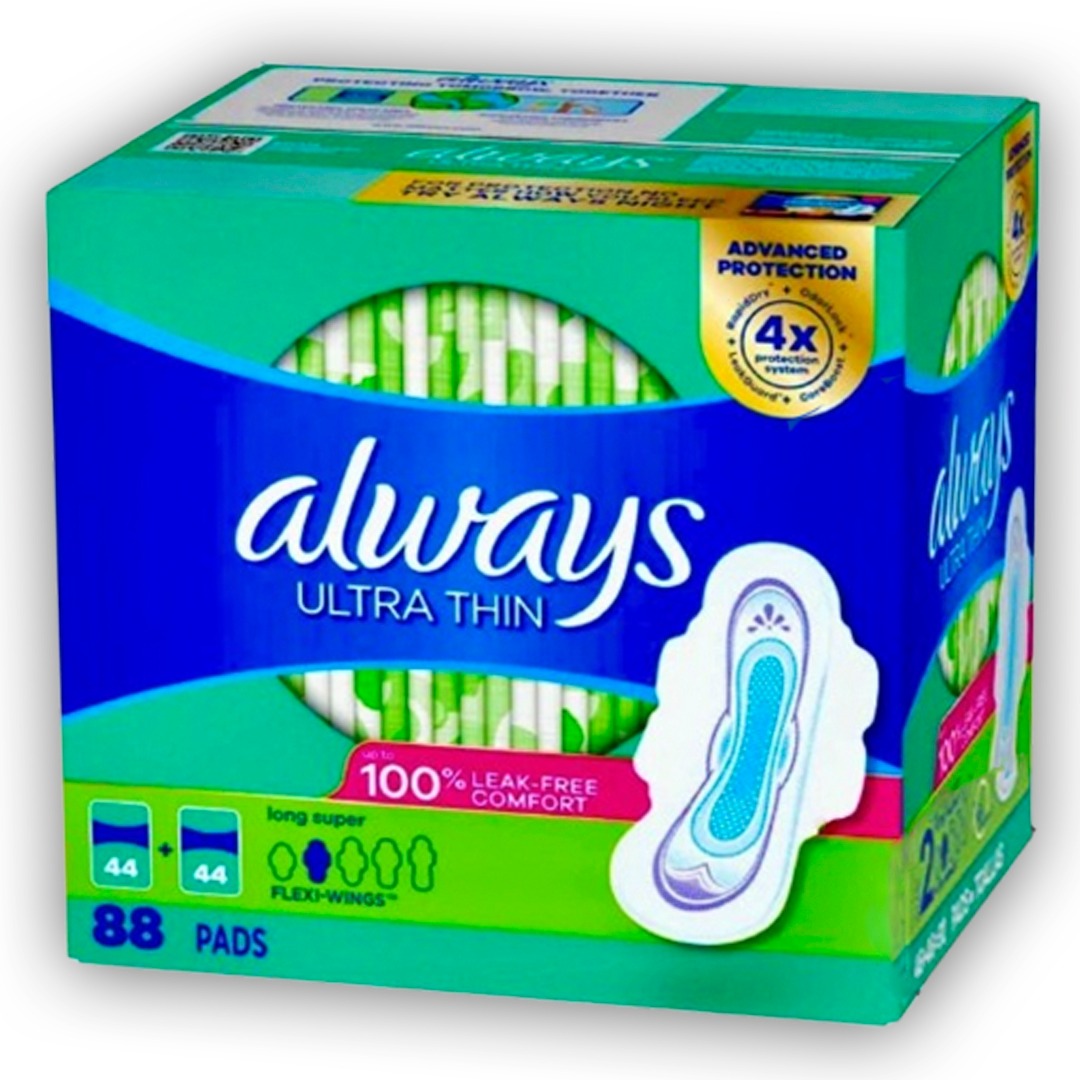 Always Ultra Thin Advanced Long Pads, 88 Ct