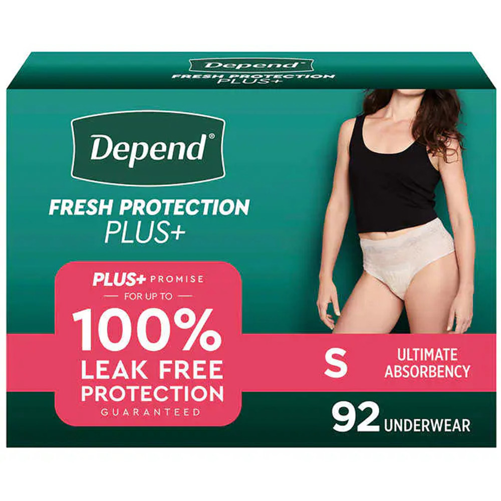 Depend Fresh Protection Plus Incontinence Underwear for Women , size : S , 92 Count