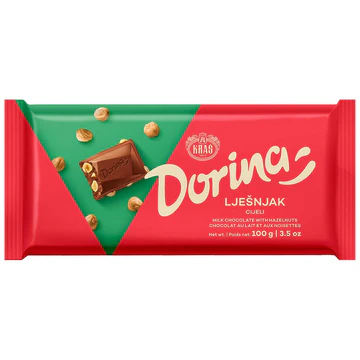 Kras Whole Hazelnut Chocolate ,100g