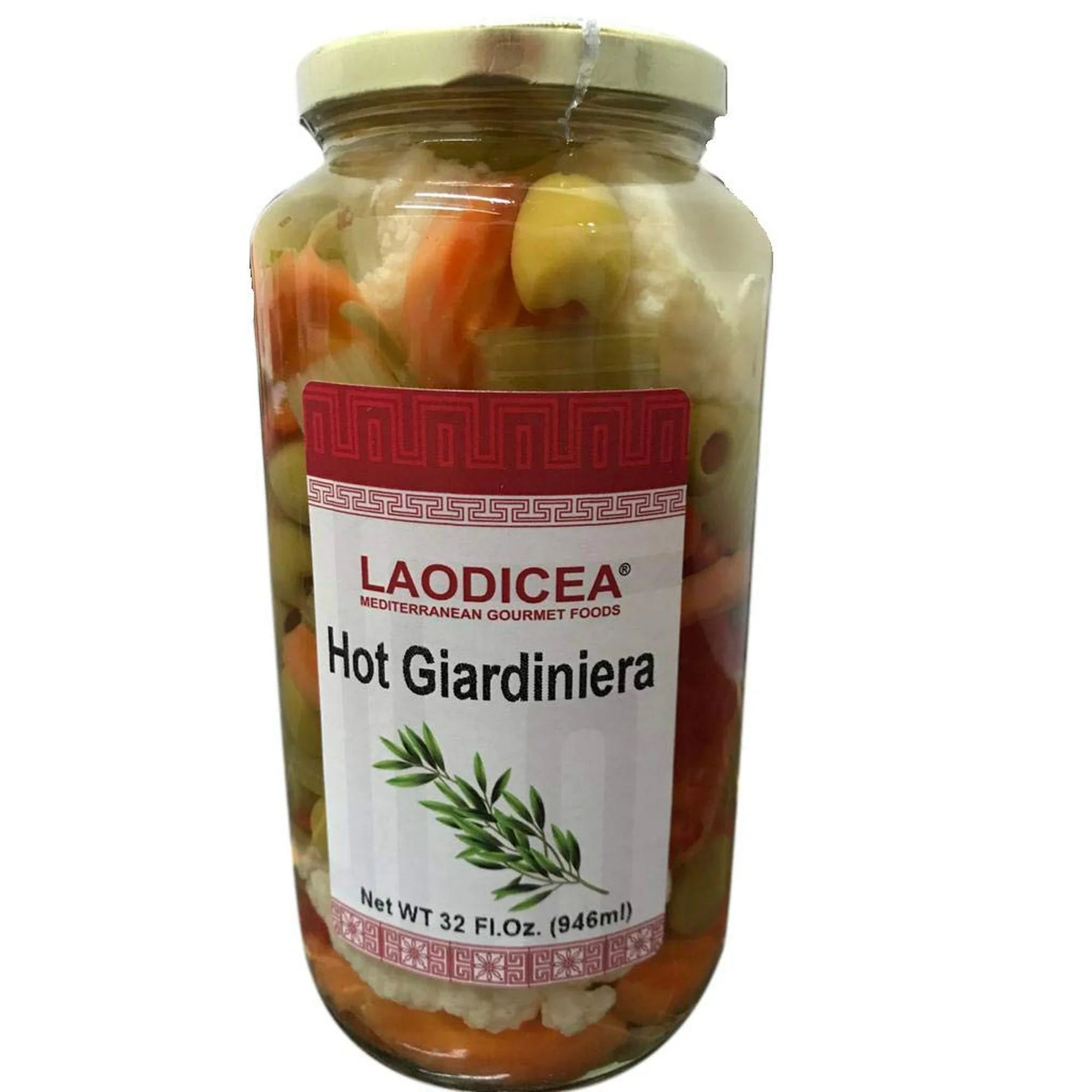 Laodicea Hot Giardiniera Mixed Vegetables 32 oz