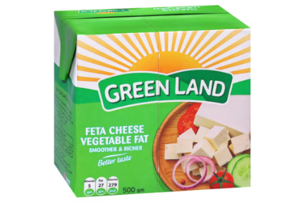 Greenland Vegetable Fat Feta Cheese , 500 G
