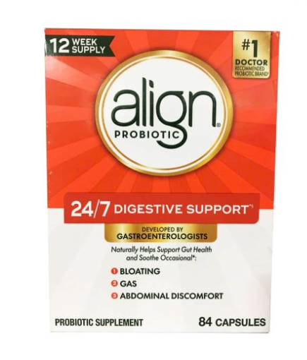 Align Probiotic Digestive Support , IBS Symptom Relief : Gas, Abdominal Discomfort, Bloating, Helps Healthy Intestinal Flora for Women & Men , 84 Capsules