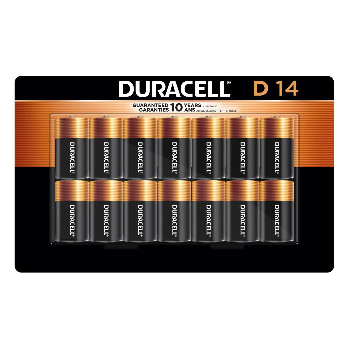 Duracell D Alkaline Batteries, 14-count