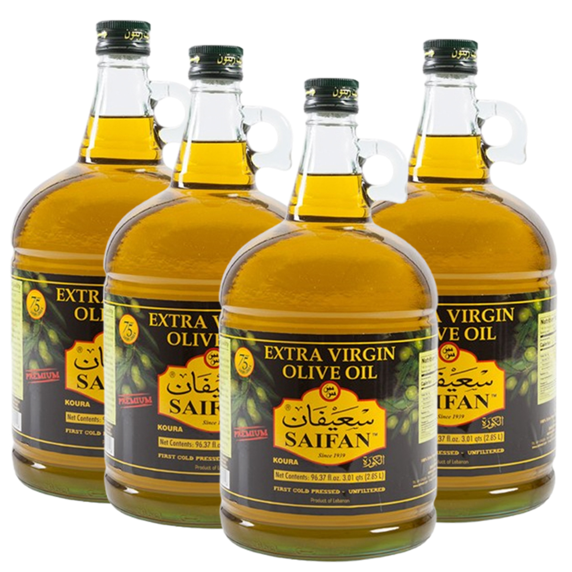 SAIFAN Extra Virgin Olive Oil 96.37 fl oz- 4 Bottles