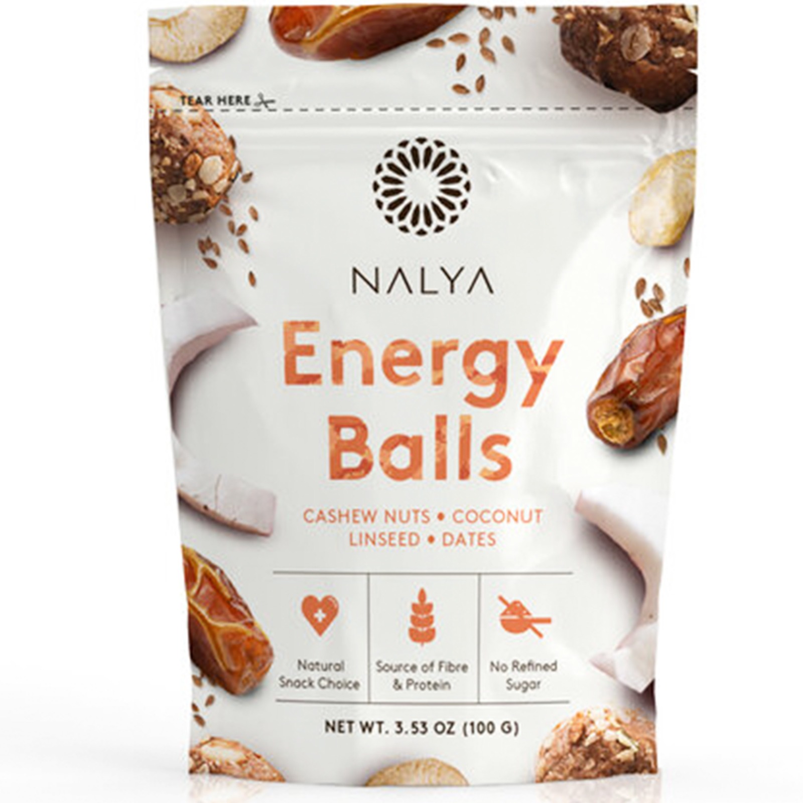 NALYA Dates Energy Balls Cashew, Coconut. 100 G