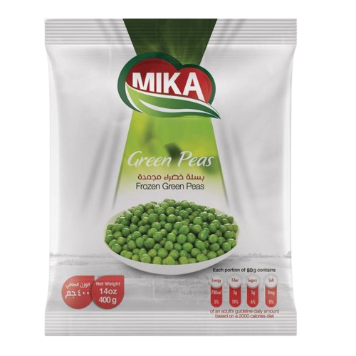 Mika Frozen Green Peas 14 oz