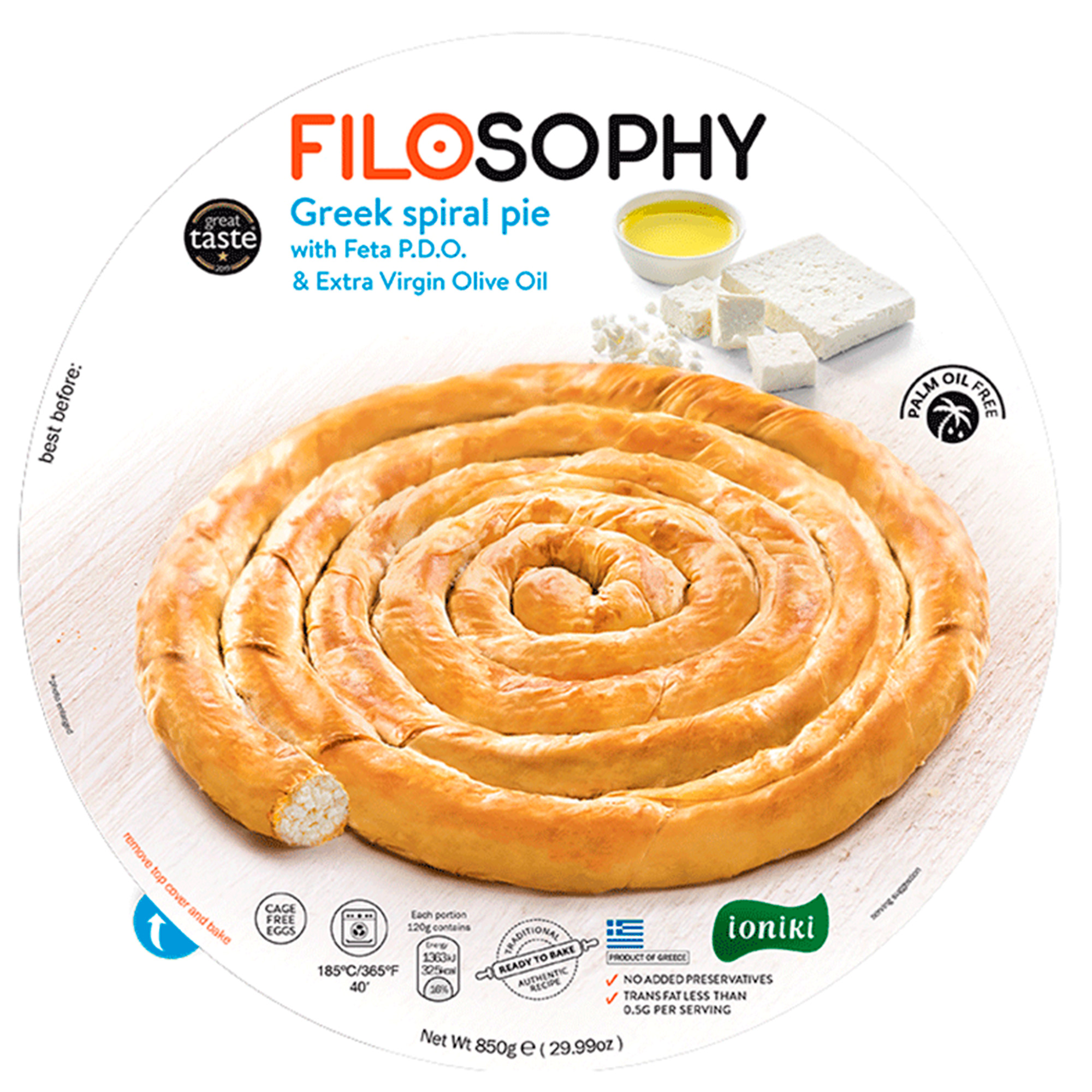 IONIKI Feta Cheese Spiral Pie