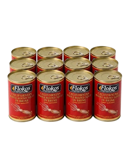 FLOKOS Squid in Brine 370 g  / 12 Cans