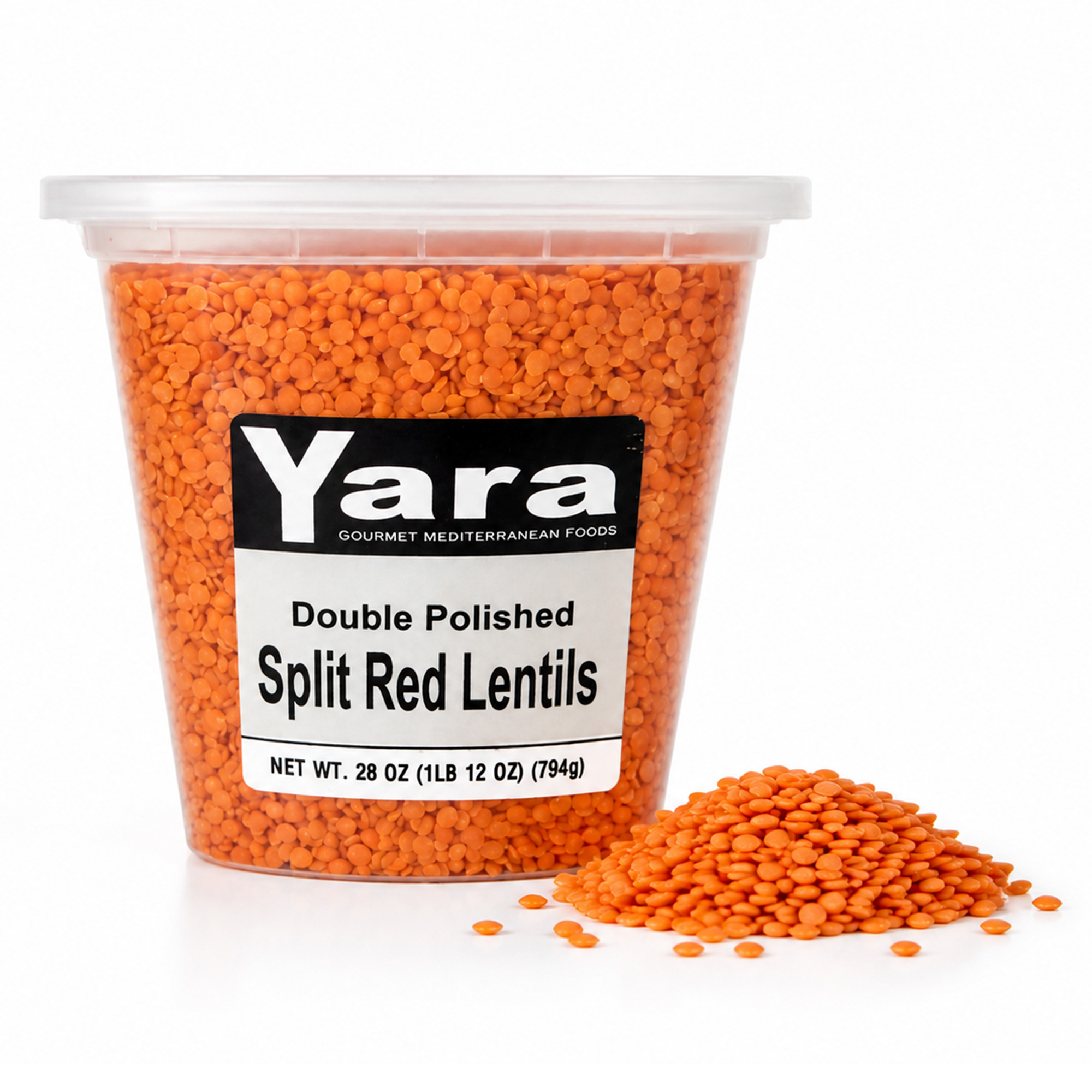 Yara Red Lentils Split Double Polished(Container Or Bag)