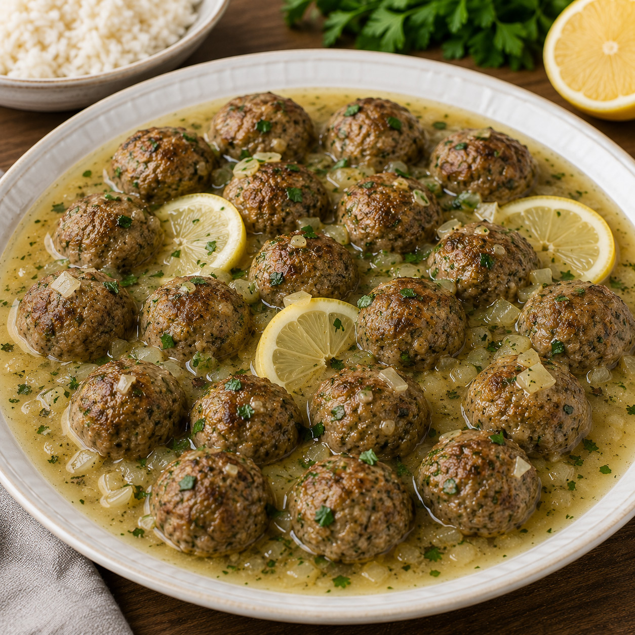 Meatballs with Lemon Sauce