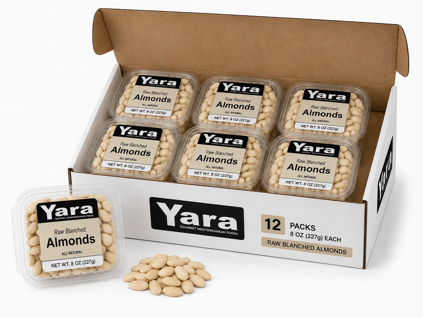 YARA Raw Almonds Blanched Whole