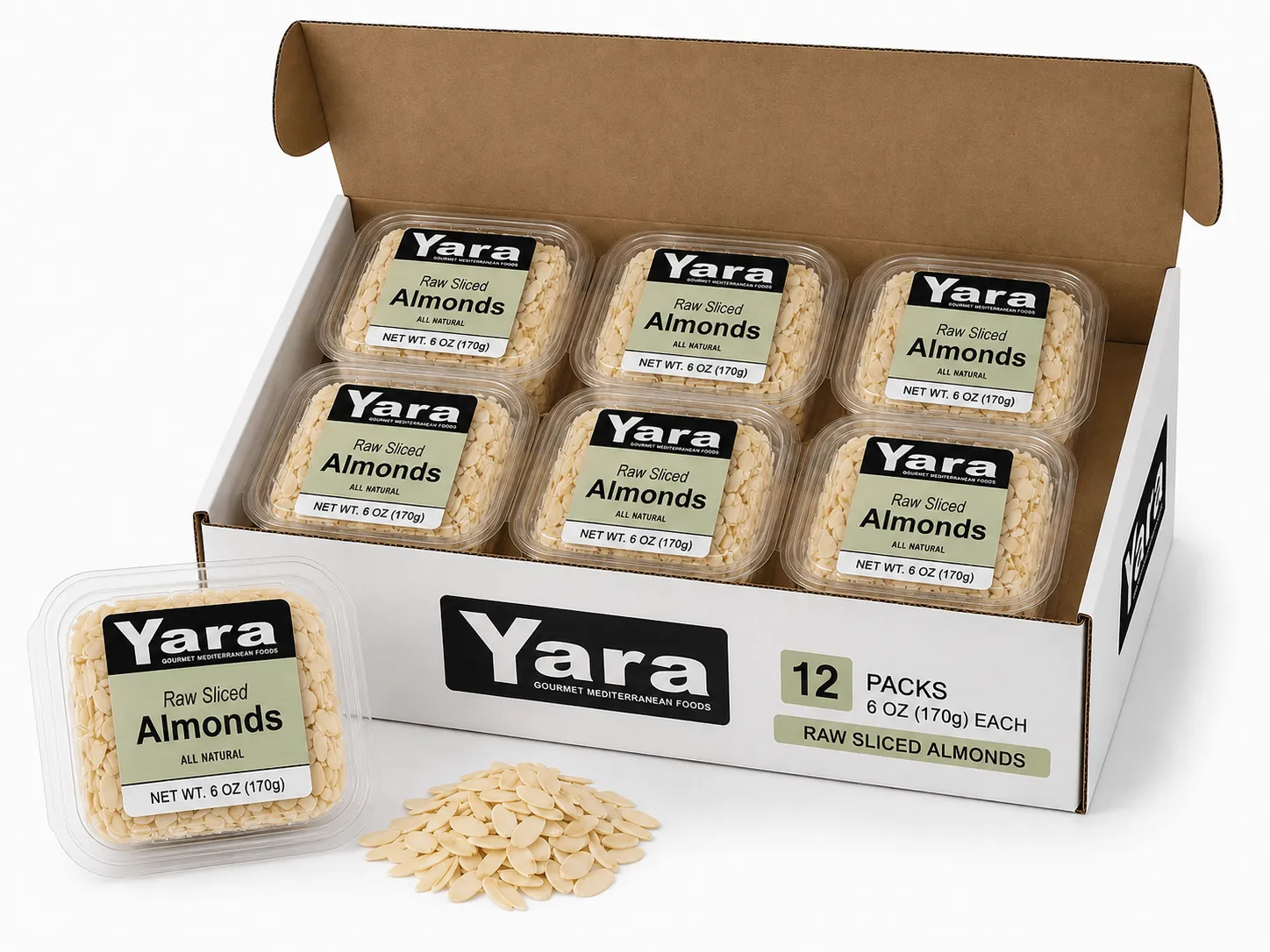 YARA Raw Almonds Blanched Sliced