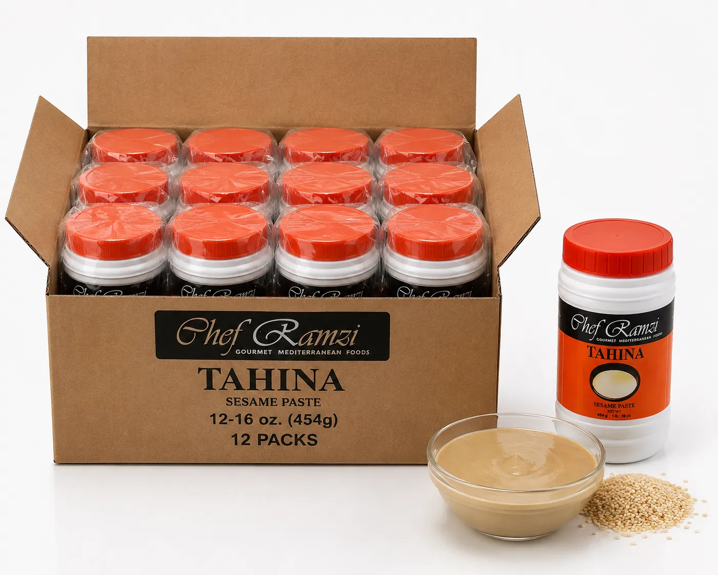 CHEF RAMZI Tahina - Sesame Paste, 16 oz