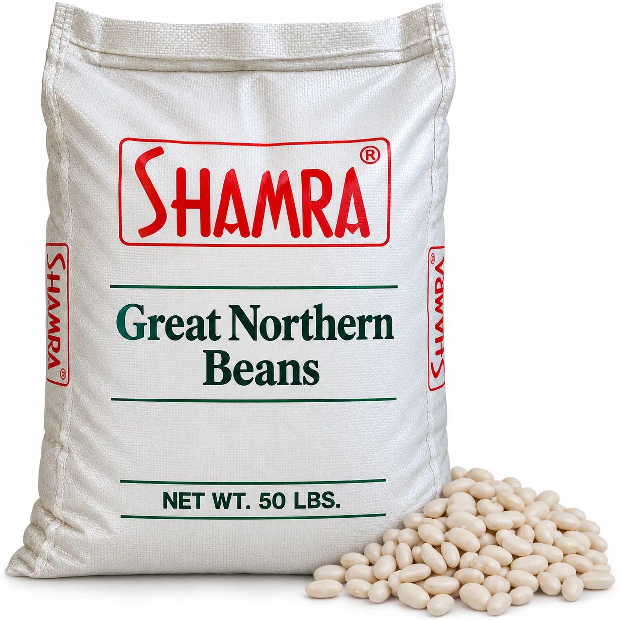 SHAMRA Great Northern Beans, 50 lbs.