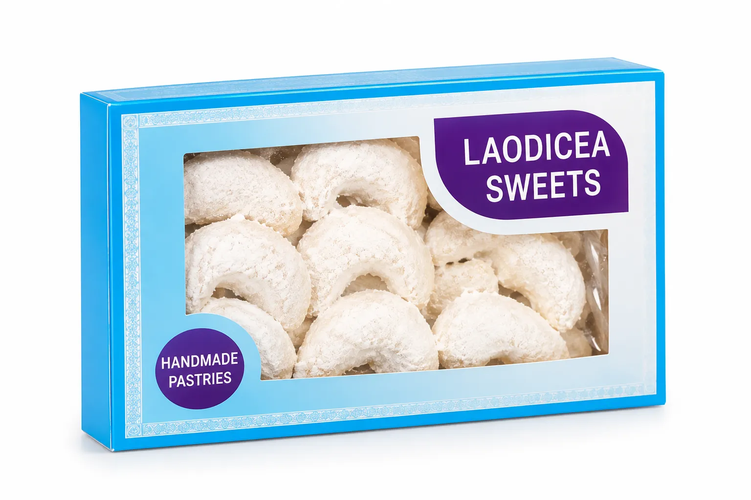 Laodicea Kourabiedes Greek Cookies, Ground Almonds - Small Tray