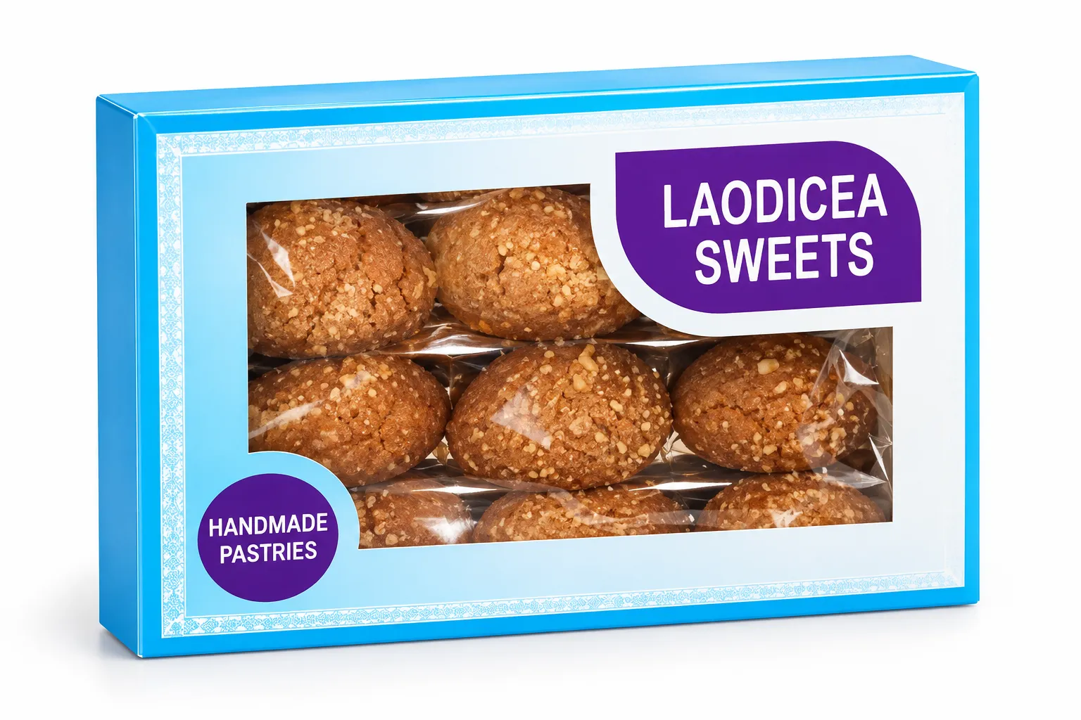 Laodicea Melomakarona Greek, Walnuts - Small Tray