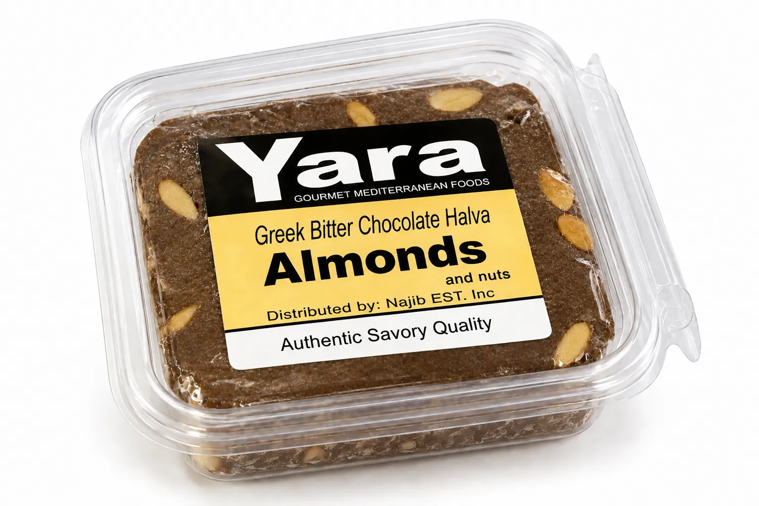 Yara Greek Bitter Chocolate Halva Almonds and Nuts, Approximately 1 lb. (+ -)$5.99/ Lb