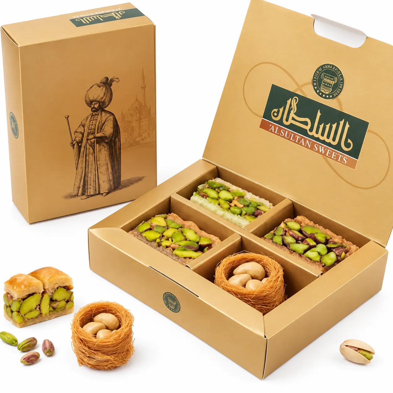 Al Sultan Sweets Mixed Baklava - 4 pcs.40g.