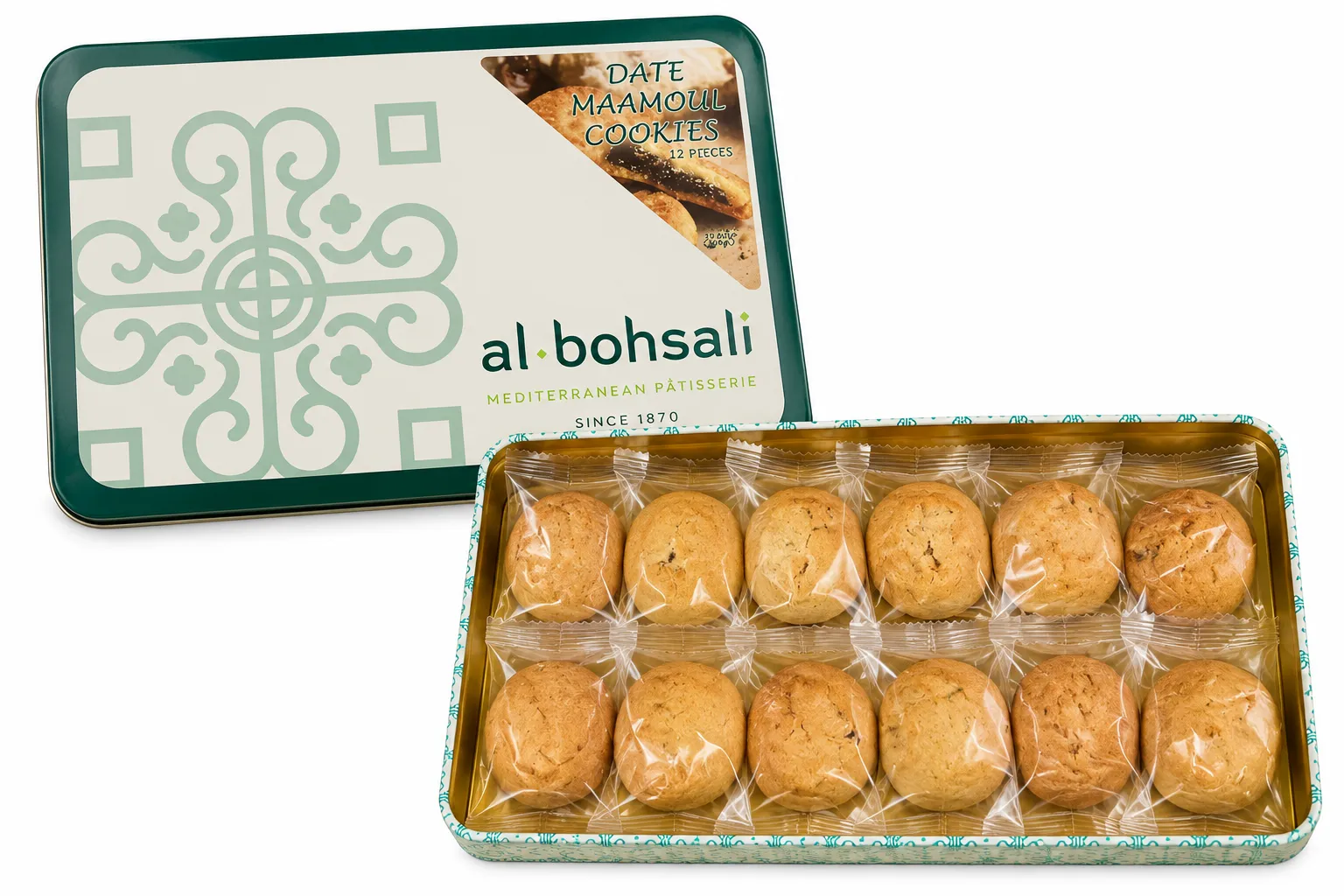Al Bohsali Maamoul with Dates, 12 pcs.