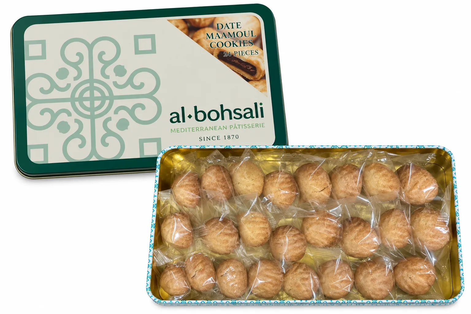 Al Bohsali Maamoul with Dates, 24 pcs.