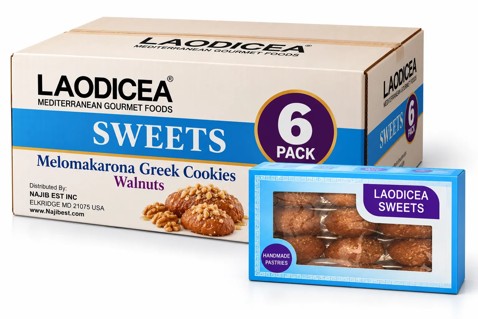 Laodicea Anise Seeds Cookies, 400G. PACK OF 6