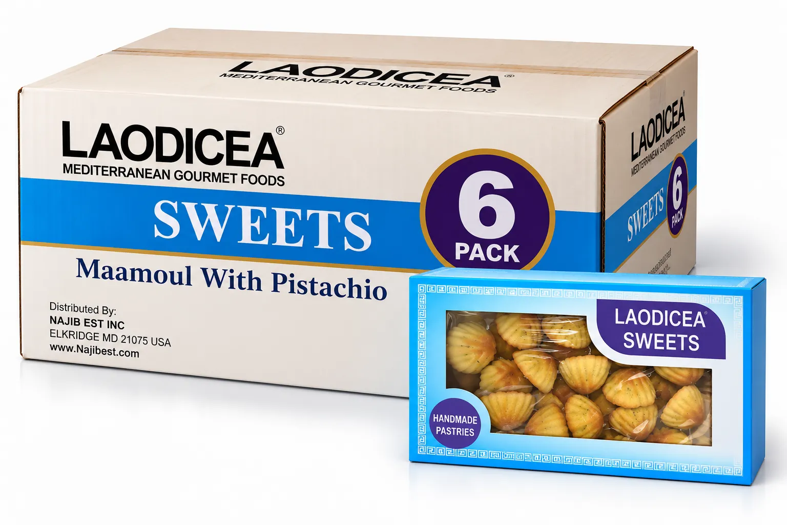 Laodicea Maamoul With Pistachio, 450G.PACK OF 6