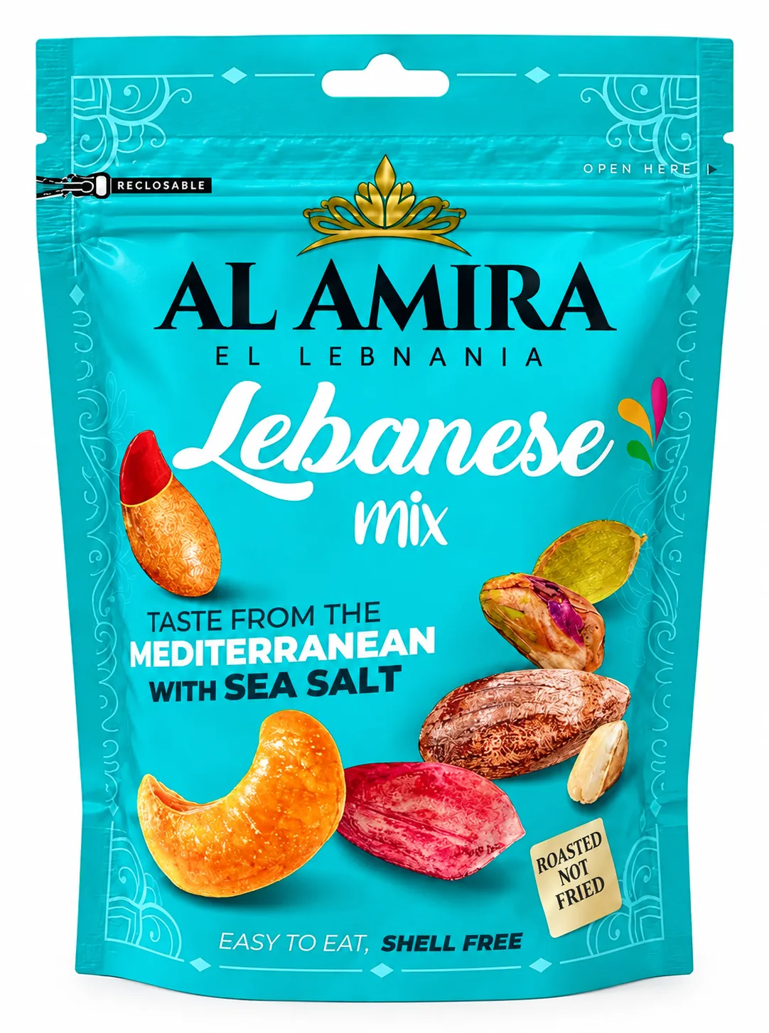 Al Amira Lebanese Shell Free Nut Mix, Roasted with Sea Salt, 300g