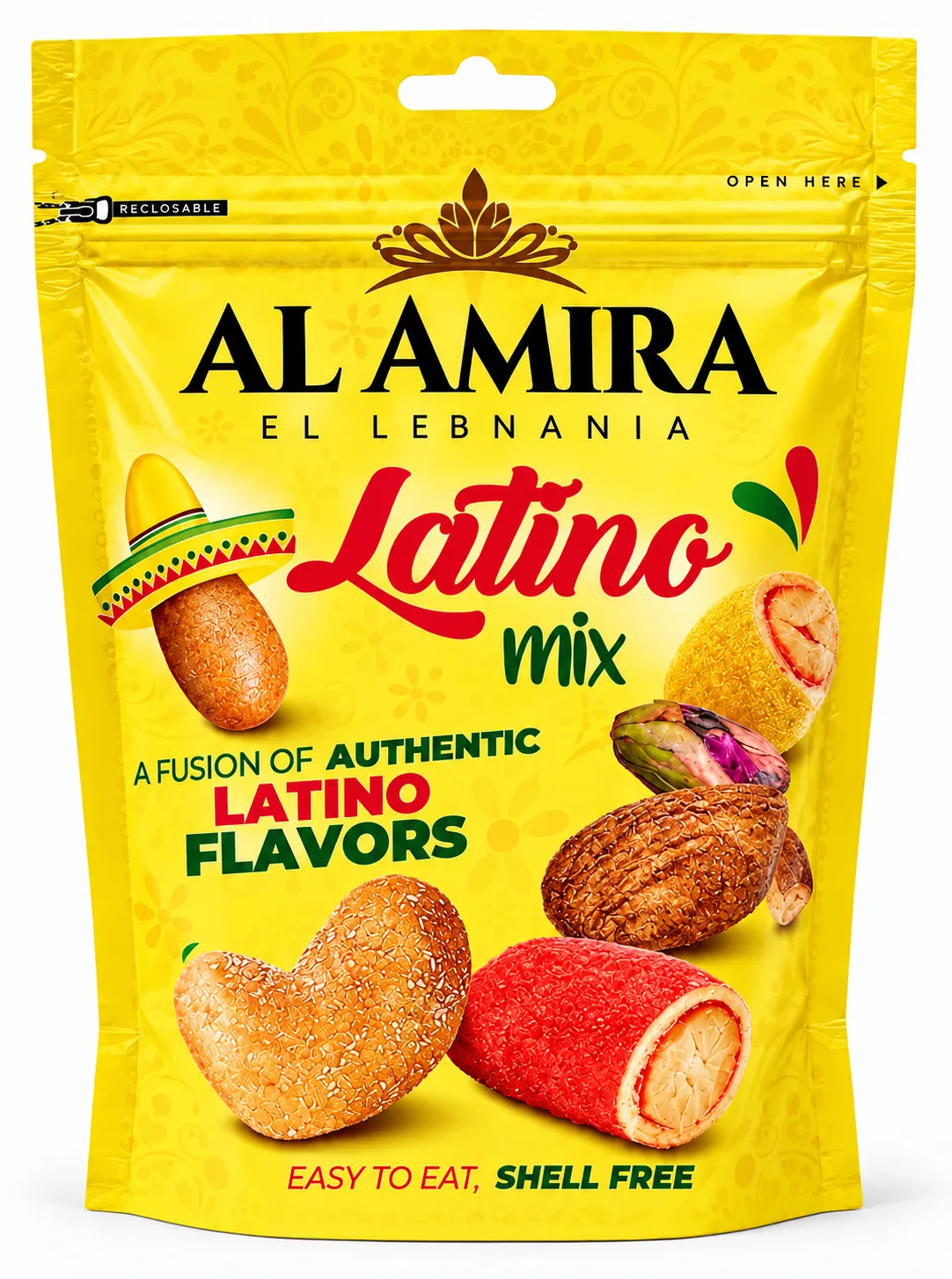 Al Amira Latino Nut Mix, Roasted & Salted Shell free Nuts, (300g)